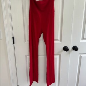 Red Women's Soft Loungewear Leggings
